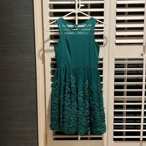 Blush by Los Angeles green beautiful embroidered dress -size 8